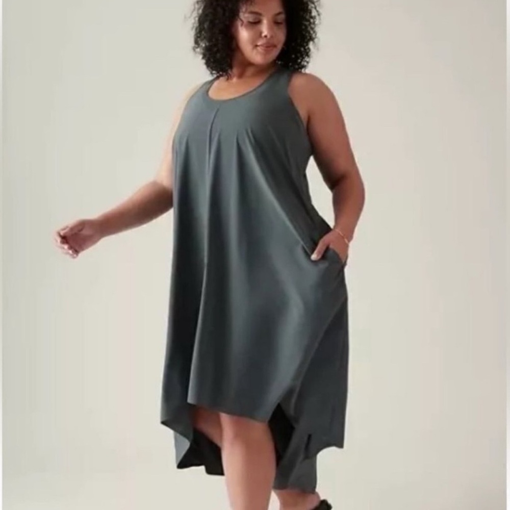 Athleta Black Presidio High Low Dress